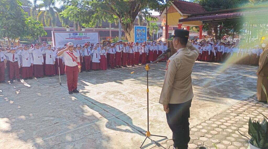 Polsek Banda Sakti Edukasi Siswa SD Negeri 4 Lhokseumawe Melalui Program Polisi Saweu Sikula