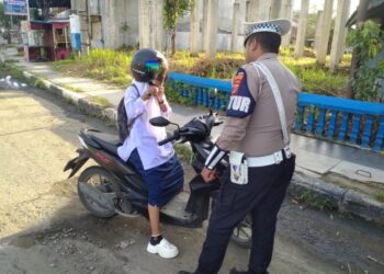 Satlantas Polres Lhokseumawe Gelar Patroli Kawasan Tertib Lalu Lintas, Antisipasi Kecelakaan dan Pelanggaran Lalu Lintas