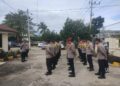 Kapolsek Syamtalira Bayu Lakukan Pengecekan Personel Pengamanan TPS di Mapolsek