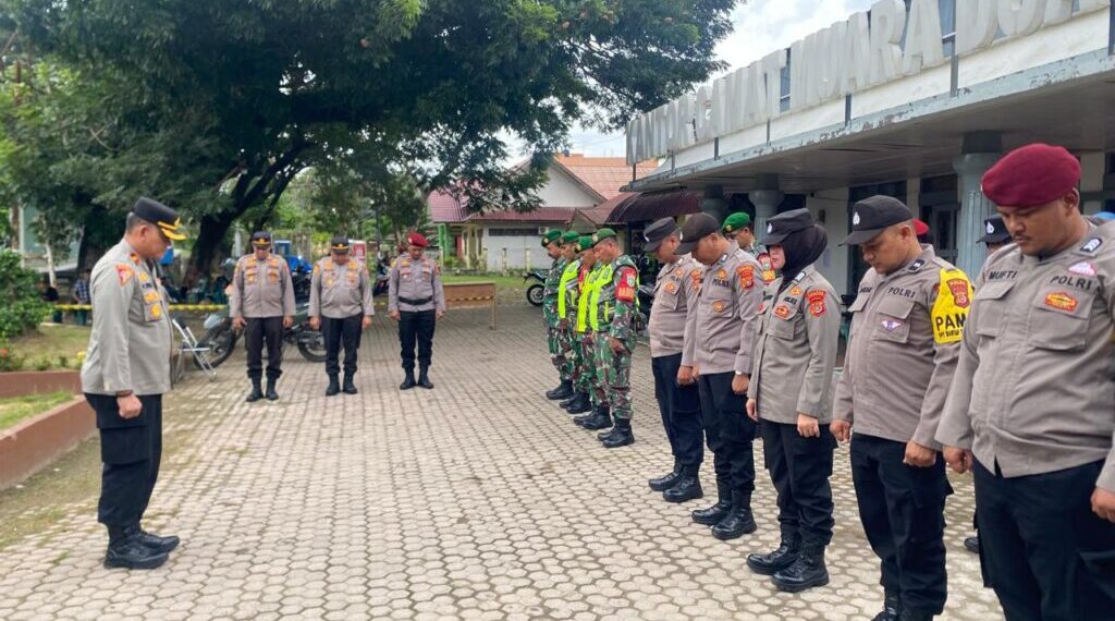 Polres Lhokseumawe Kerahkan Personel Gabungan Amankan Rekapitulasi Suara di Muara Dua