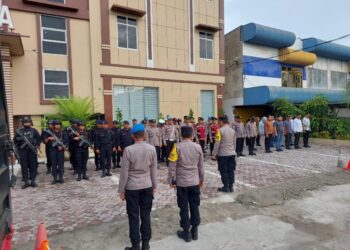 Polres Lhokseumawe Kerahkan Ratusan Personel untuk Amankan Rapat Pleno Rekapitulasi Suara Pilkada