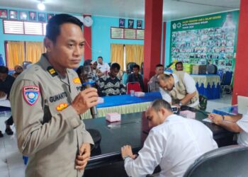 Binmas Polres Lhokseumawe Berikan Penyuluhan Bahaya Narkoba di Nisam