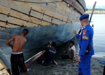 Sat Pol Airud Polres Lhokseumawe Gelar Patroli di Pusong Lama, Antisipasi Guantibmas dan Premanisme