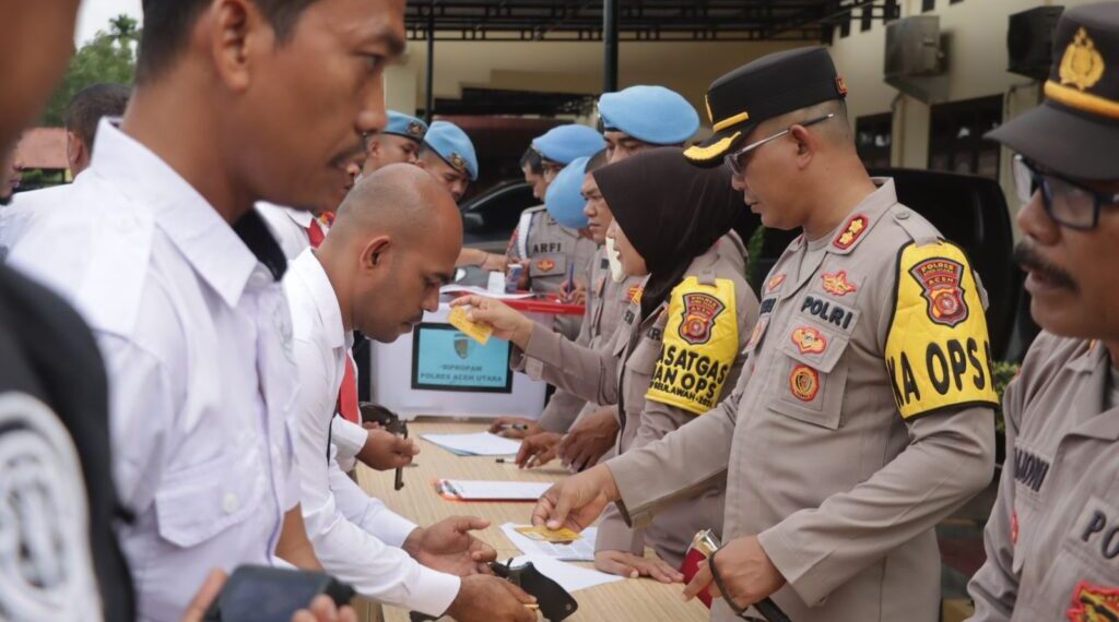 23 Unit Senjata Api Dinas di Polres Aceh Utara Ditarik dan Digudang