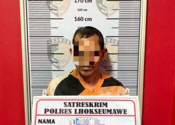 Polres Lhokseumawe Berhasil Tangkap Tersangka Penyiraman Air Keras Terhadap Dua Anak Tiri