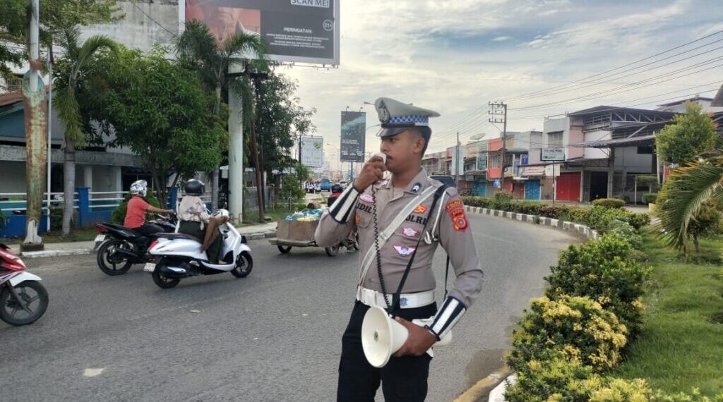 Penyuluhan Keliling, Satlantas Polres Lhokseumawe Dorong Kesadaran Tertib Lalu Lintas