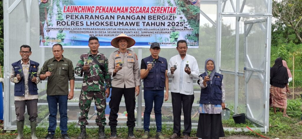 Polsek Simpang Keuramat Luncurkan Program Penanaman Serentak Perkarangan Pangan Bergizi