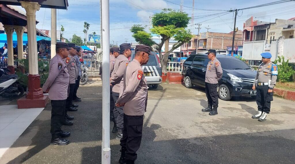 Tingkatkan Kinerja, Polsek Muara Satu Gelar Apel dan Anev Mingguan