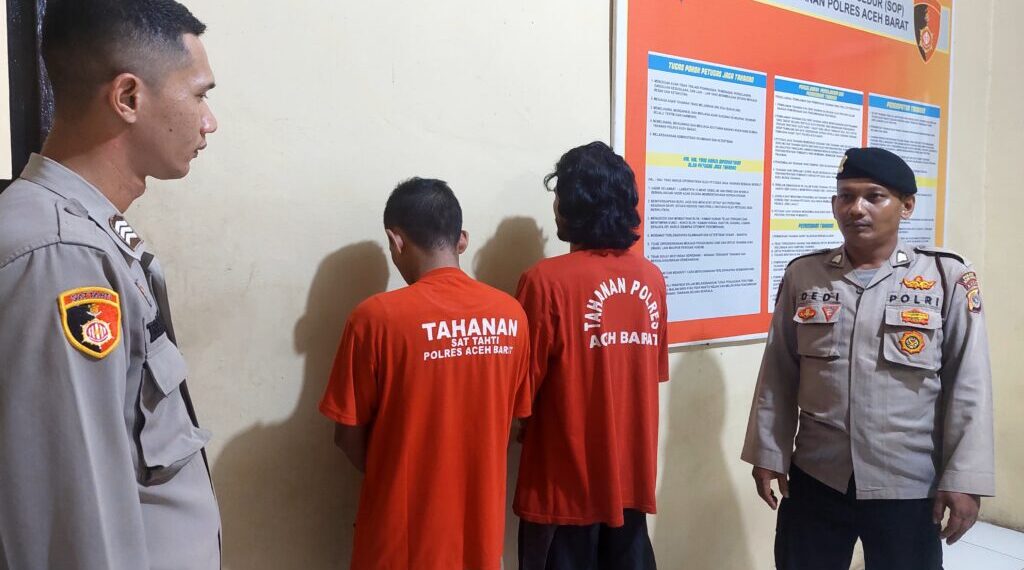 *Tidak Sampai 24 Jam, Polres Aceh Barat Amankan 2 Pria Yang Terlibat Dalam Kasus Pencuarian Mesin Hand Tractor*