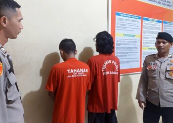 *Tidak Sampai 24 Jam, Polres Aceh Barat Amankan 2 Pria Yang Terlibat Dalam Kasus Pencuarian Mesin Hand Tractor*