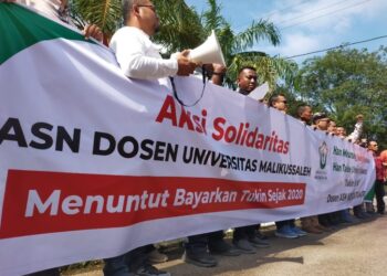 Aksi Solidaritas, Dosen Unimal Minta Pemerintah Bayarkan Tukin Dosen