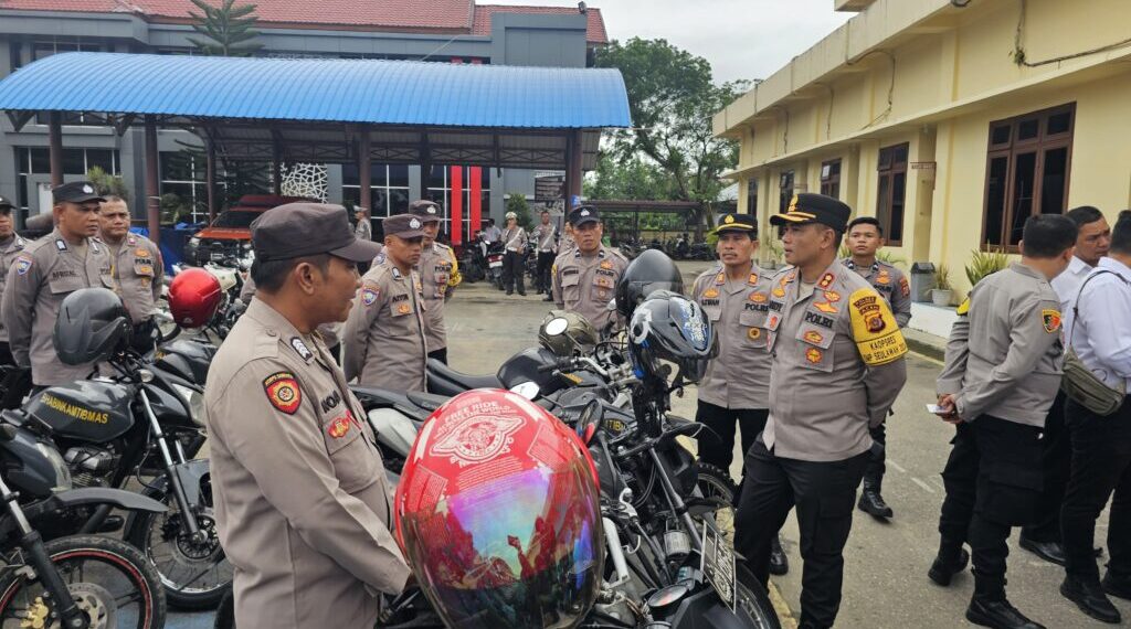 Kapolres Langsa Cek Kendaraan Dinas dan Senjata Api untuk Maksimalkan Pelayanan