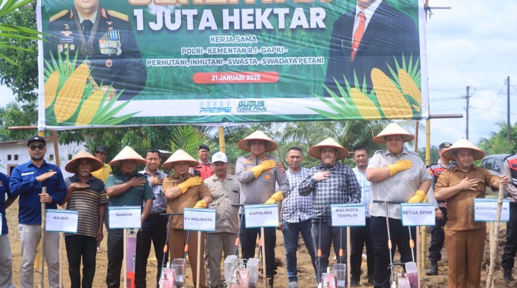 Mendukung Program Ketahanan Pangan Nasional, Polres Subulussalam Launching Penanaman Jagung Serentak 1 Juta Hektar