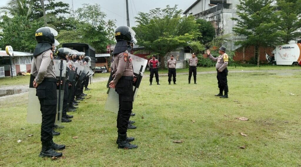 Latihan Dalmas Polres Aceh Selatan: Tingkatkan Kemampuan, Latih Kesiapsiagaan