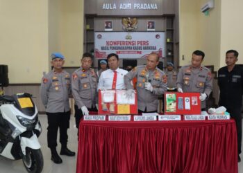 Sabu Dikubur di Kandang Bebek, Dua Kurir Dibekuk Polisi
