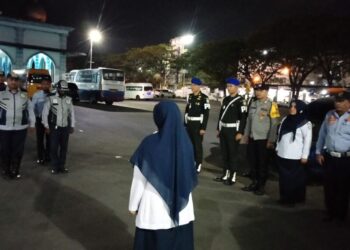 Pengawasan Parkir oleh Dinas Perhubungan bersama Denpom IM/1 dan Polsek Banda Sakti di Kota Lhokseumawe