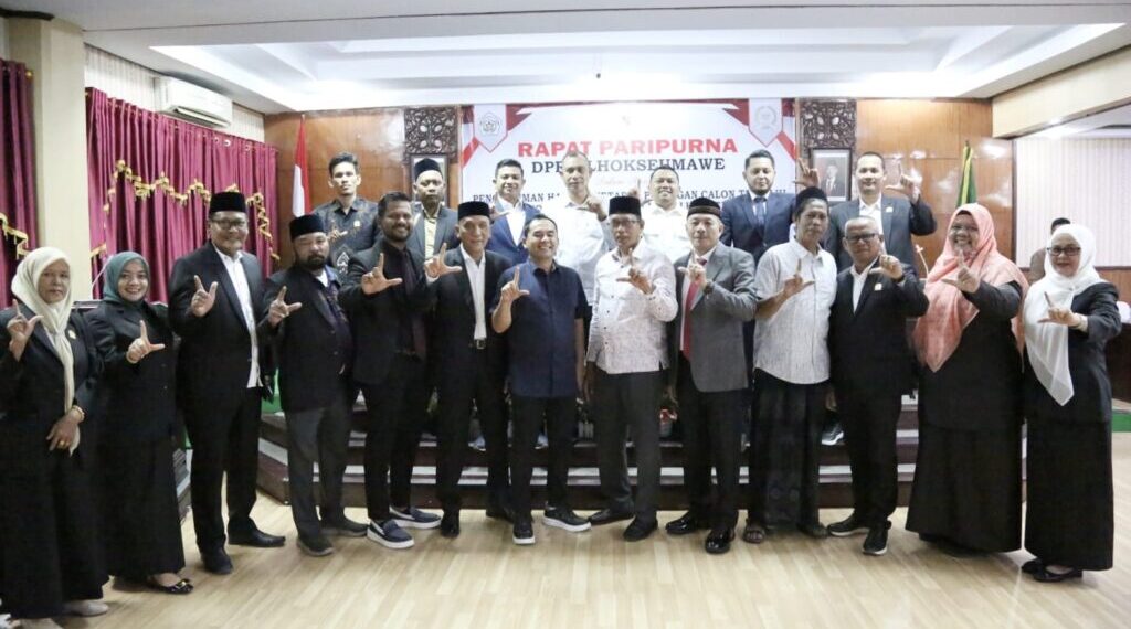 DPRK Lhokseumawe Gelar Paripurna Penetapan Calon Wali Kota Terpilih