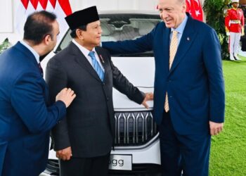 Hadiah Persahabatan, Presiden Erdoğan Serahkan Mobil Listrik Togg T10X kepada Presiden Prabowo