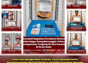 Enam Hari Mengemban Amanat, Kasat Narkoba Polres Pematangsiantar Berhasil Ringkus Sembilan Pengedar Narkoba