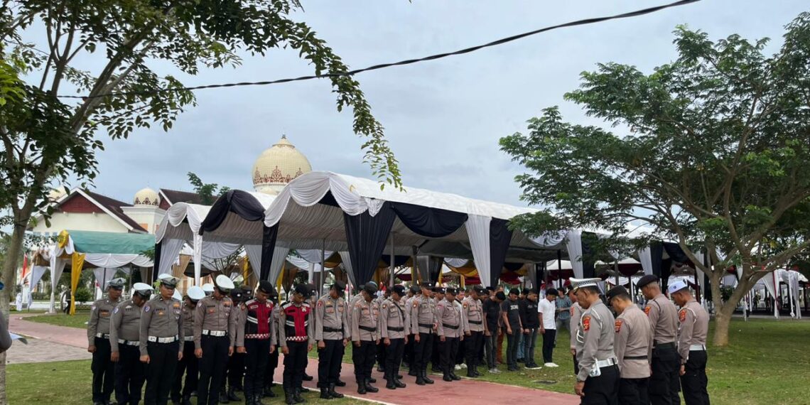 Polres Aceh Utara Kerahkan Puluhan Personel Amankan Maulid Akbar dan Muzakarah Ulama-Umara 2025